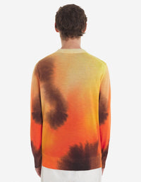 Maison Kitsuné x Rop Van Mierlo Wool Sweater - Watercolour Print