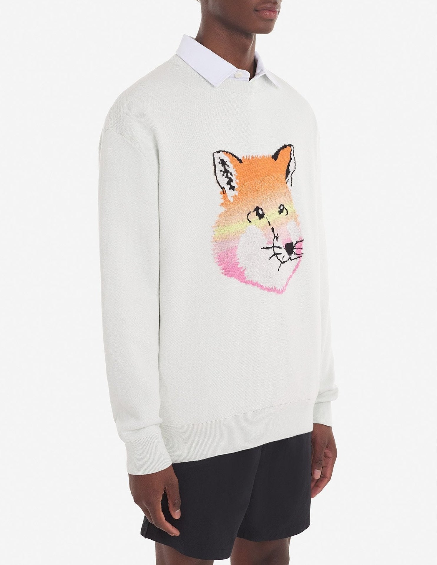 Printed long-sleeved jumper - Blue Haze