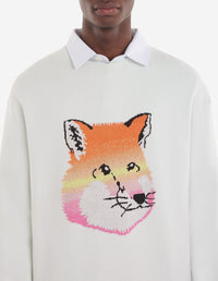 Printed long-sleeved jumper - Blue Haze