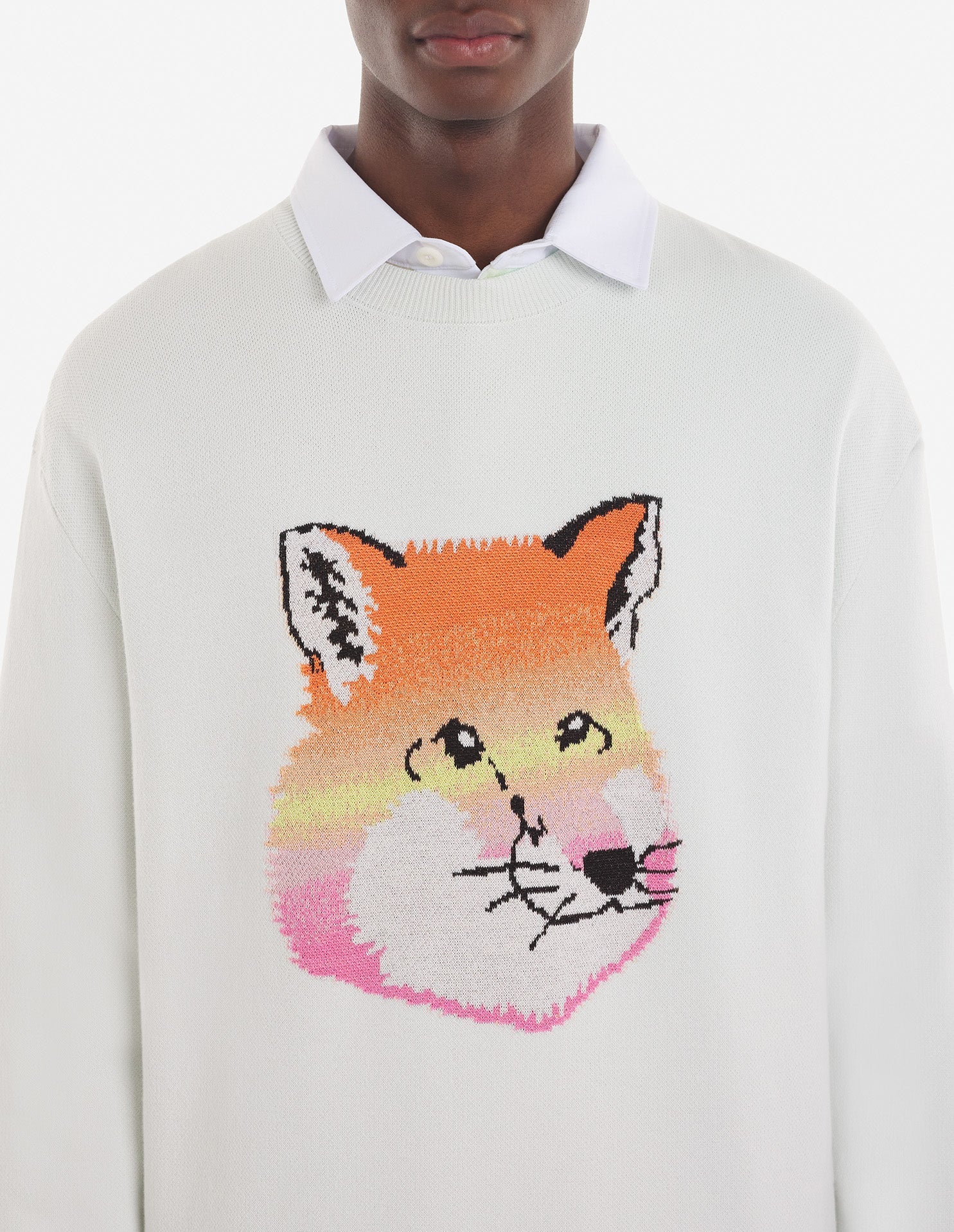 Printed long-sleeved jumper - Blue Haze