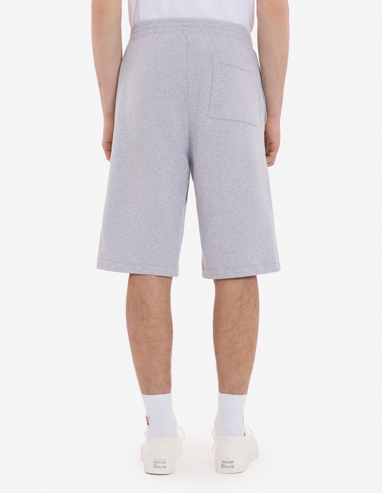 Bermuda avec écusson brodé - Light Grey Melange