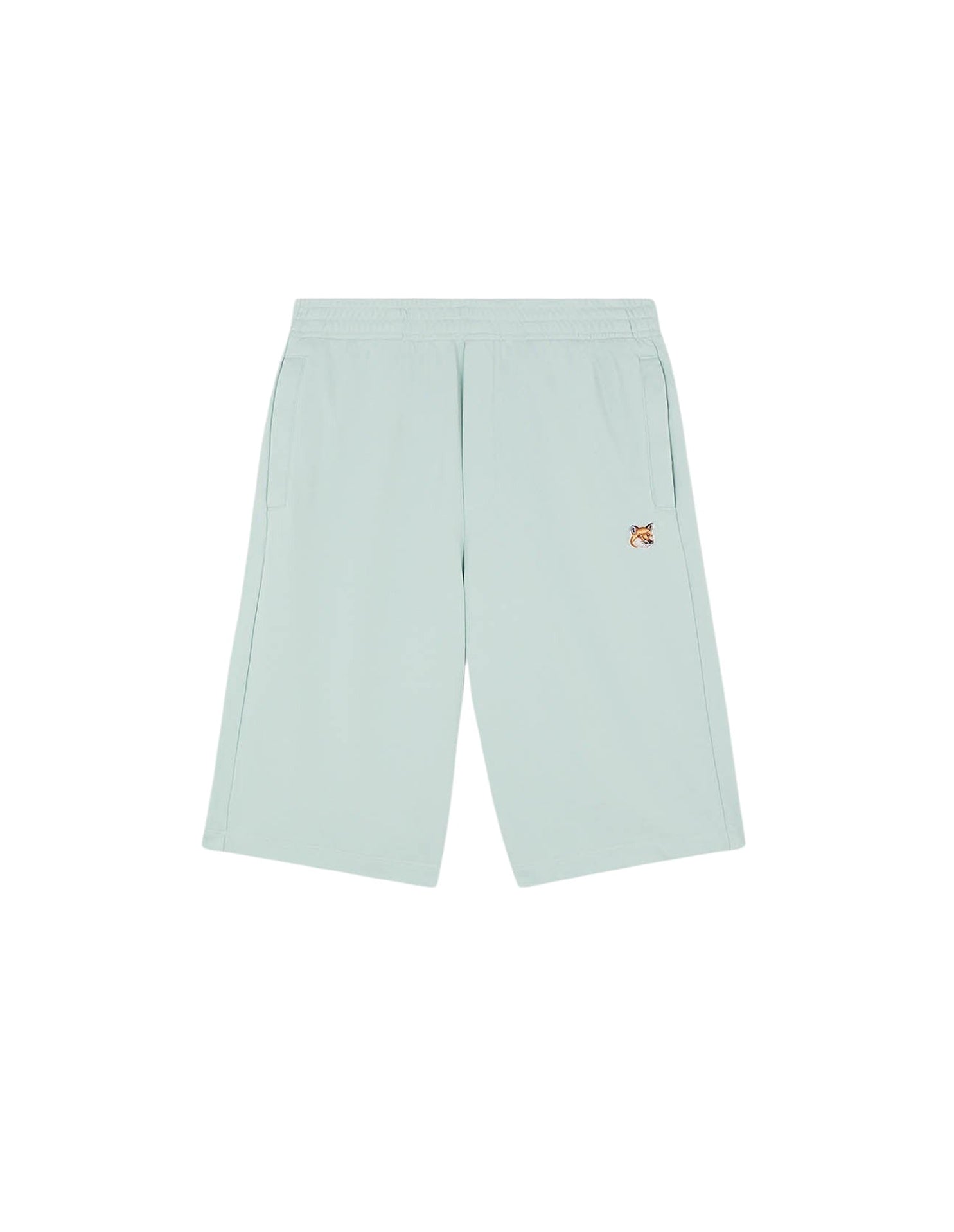 Bermuda shorts with embroidered badge - Blue Haze