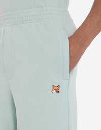 Bermuda shorts with embroidered badge - Blue Haze