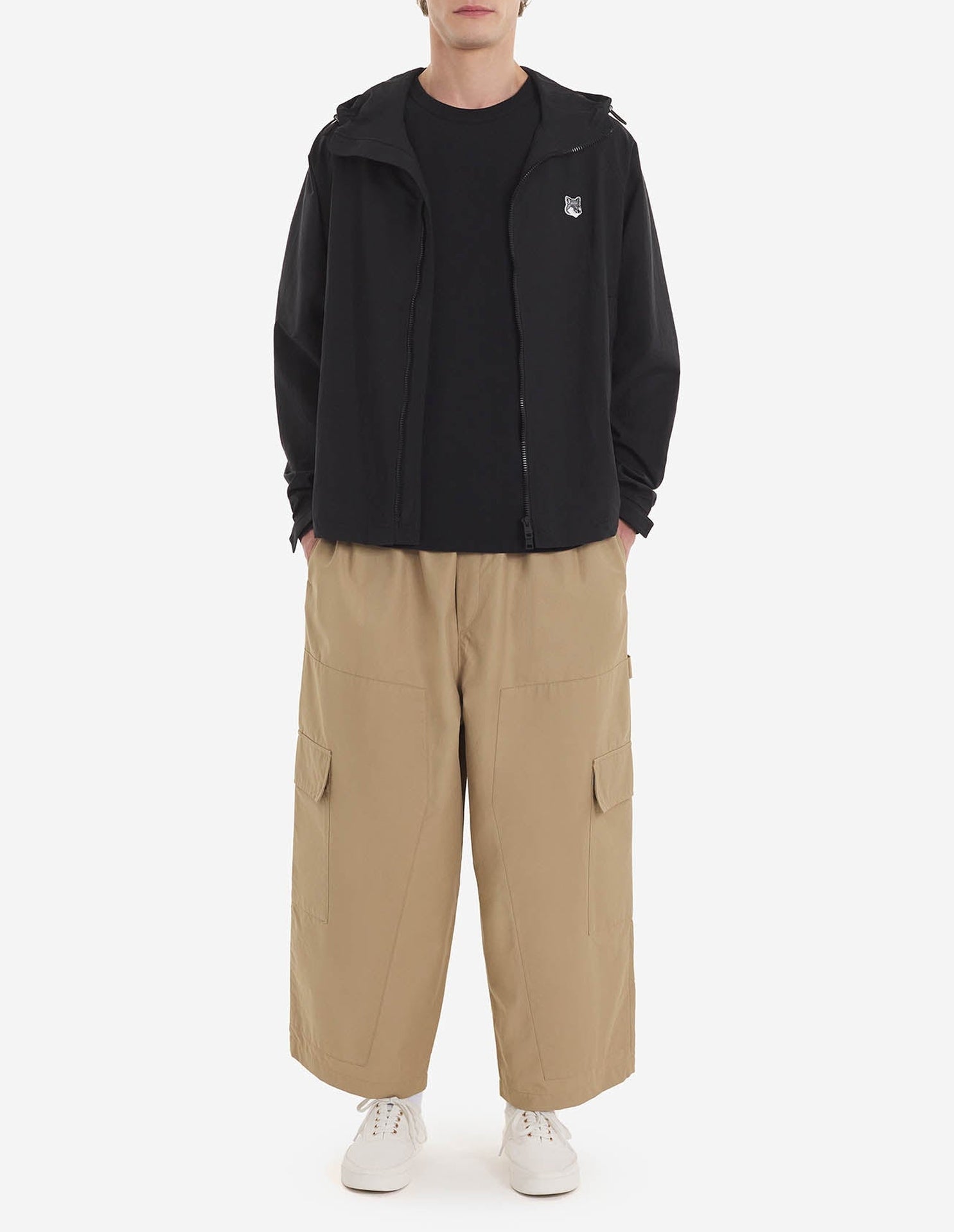 Veste coupe-vent à capuche - Black