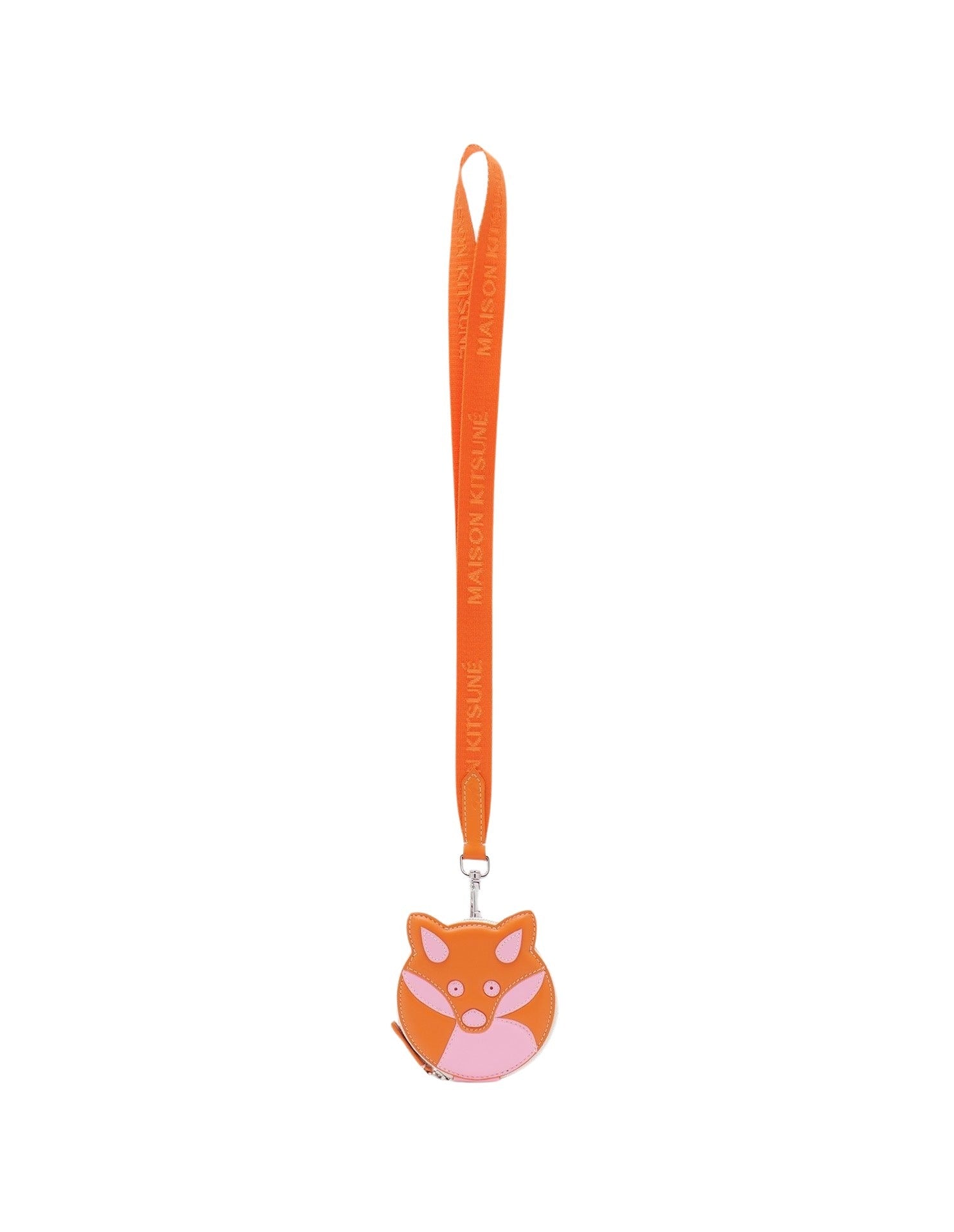 Purse with leather shoulder strap - Neon Orange