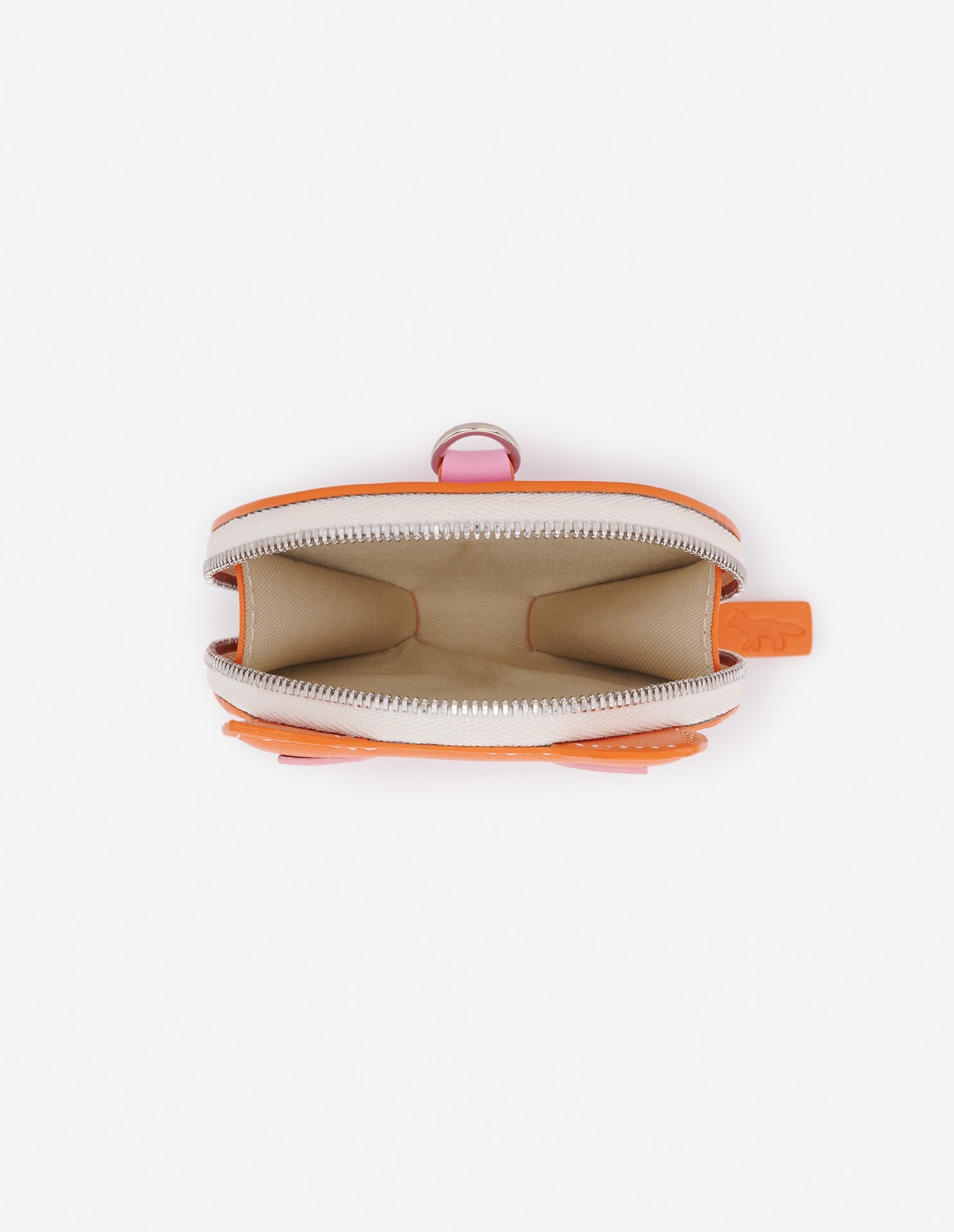 Purse with leather shoulder strap - Neon Orange