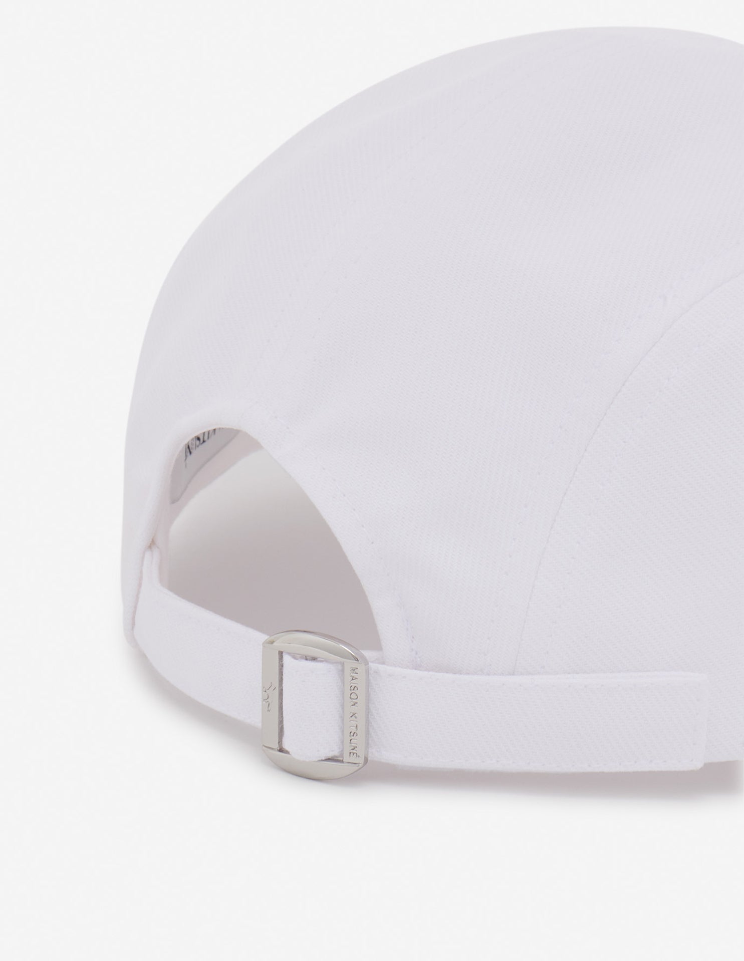 Embroidered front cap - White