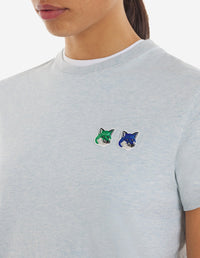 T-shirt court avec écusson - Blue Haze Melange