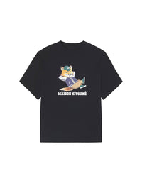 T-shirt ample avec impression - Black