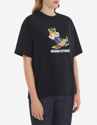 T-shirt ample avec impression - Black