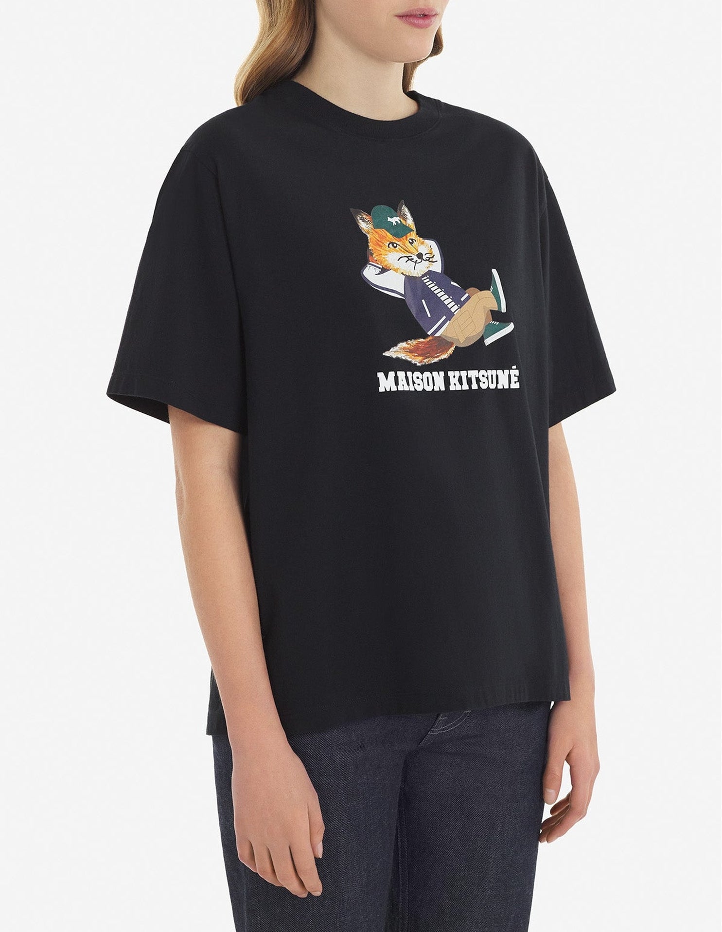 T-shirt ample avec impression - Black