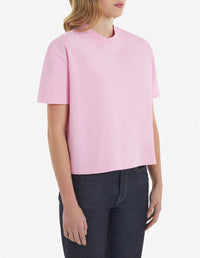 T-shirt boxy avec broderie - Dusty Rose
