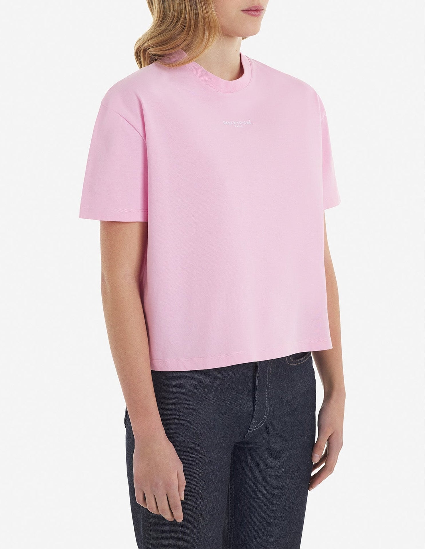 T-shirt boxy avec broderie - Dusty Rose