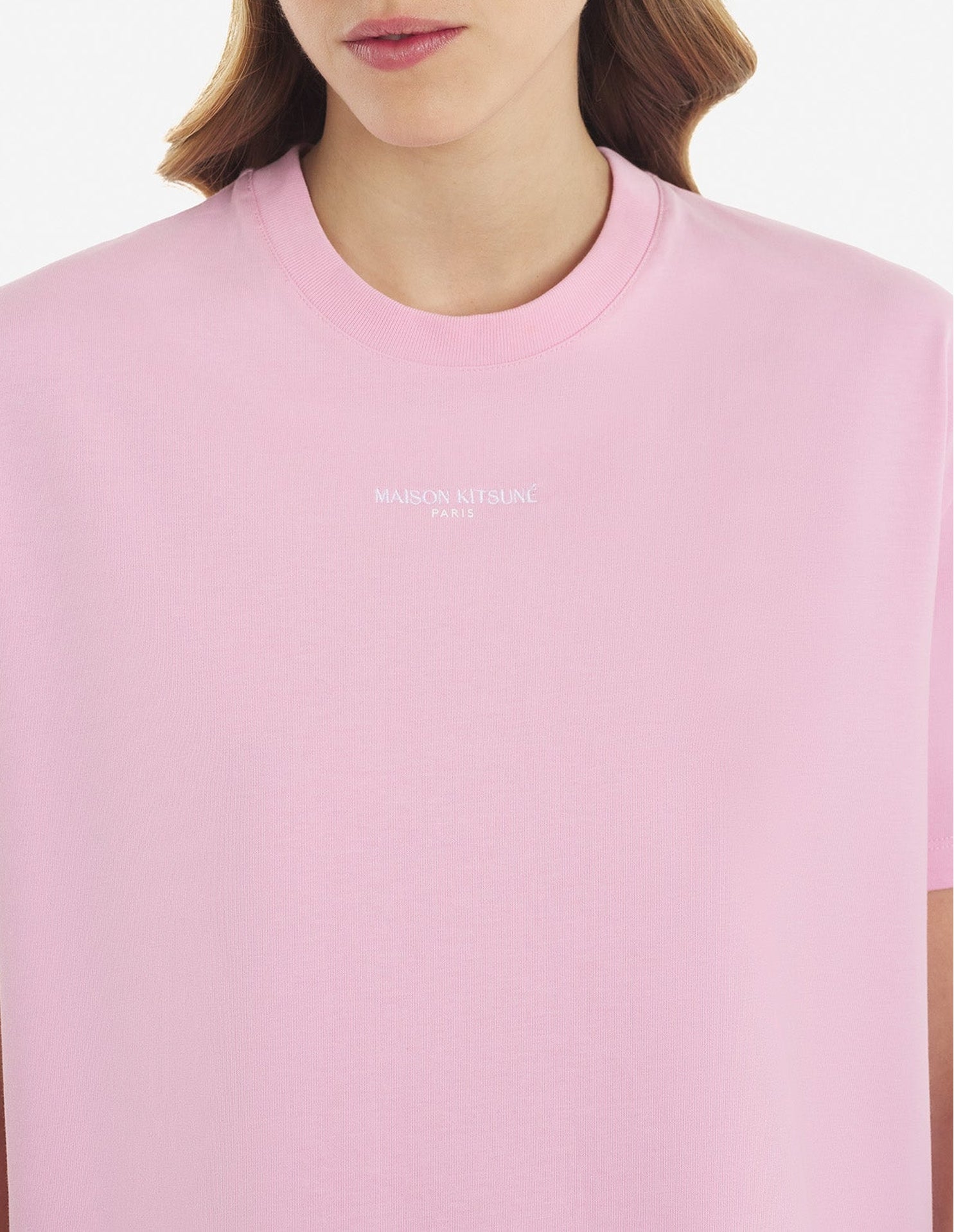T-shirt boxy avec broderie - Dusty Rose