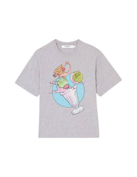 Maison Kitsuné x Hotel Olympia T-shirt - Light Grey Melange