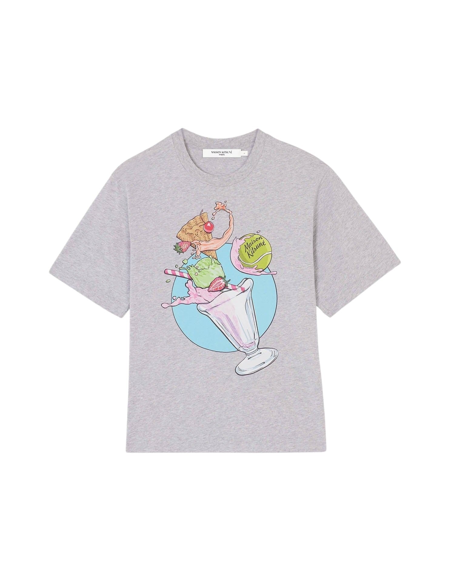 Maison Kitsuné x Hotel Olympia T-shirt - Light Grey Melange