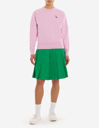 Sweatshirt à col rond ajusté avec écusson - Dusty Rose