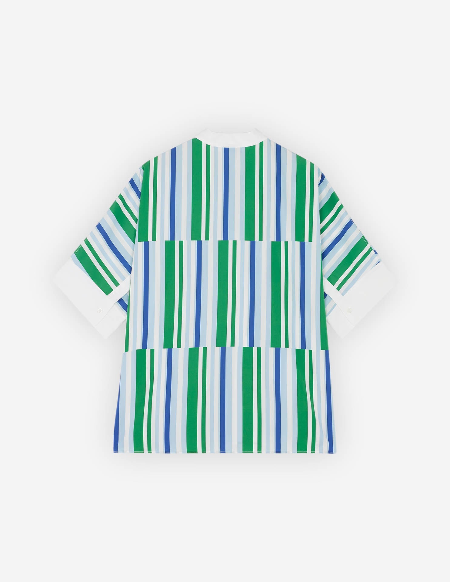 Kimono sleeved shirt - Blue Green Stripes