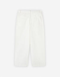 Pantalon large avec étiquette - Milky White