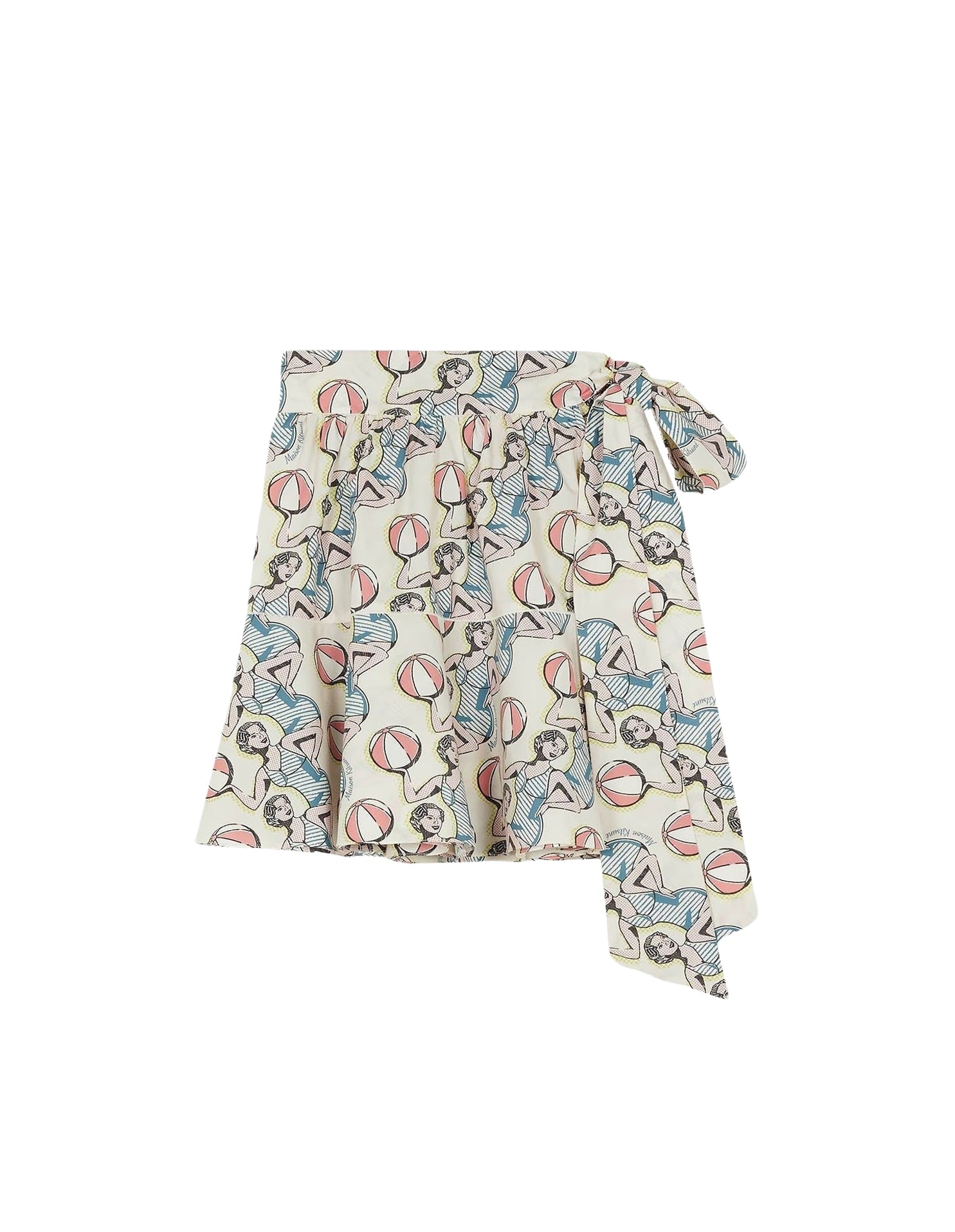 Jupe courte drapée avec imprimé - Multico Design