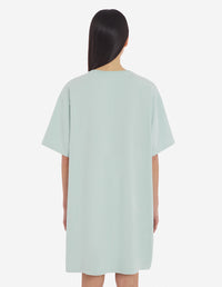 Robe t-shirt avec écusson - Blue Haze