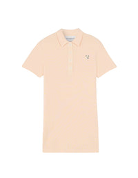 Robe polo piqué avec écusson - Peach