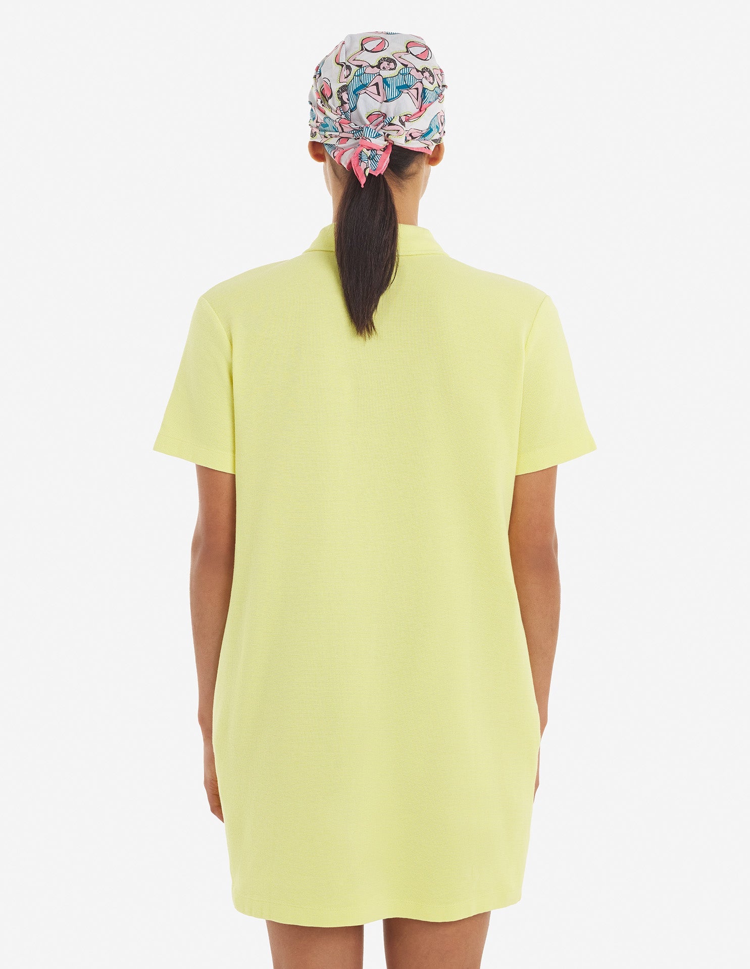 Robe polo piqué avec écusson - Lemon