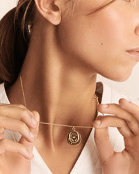 Collier L'Amour en or jaune sertie de diamant - Cristal & Diamant