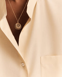 Collier L'Amour en or jaune sertie de diamant - Cristal & Diamant