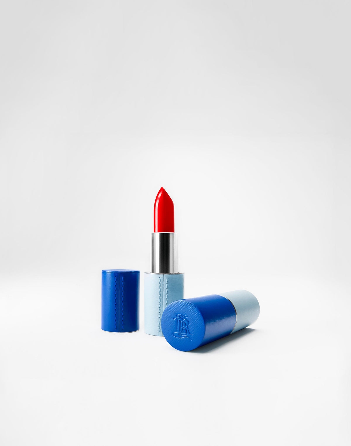 L'écrin en cuir rechargeable pour rouge à lèvres - Duo Bleu