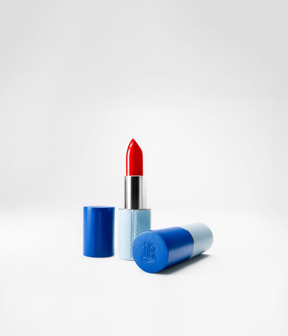 L'écrin en cuir rechargeable pour rouge à lèvres - Duo Bleu