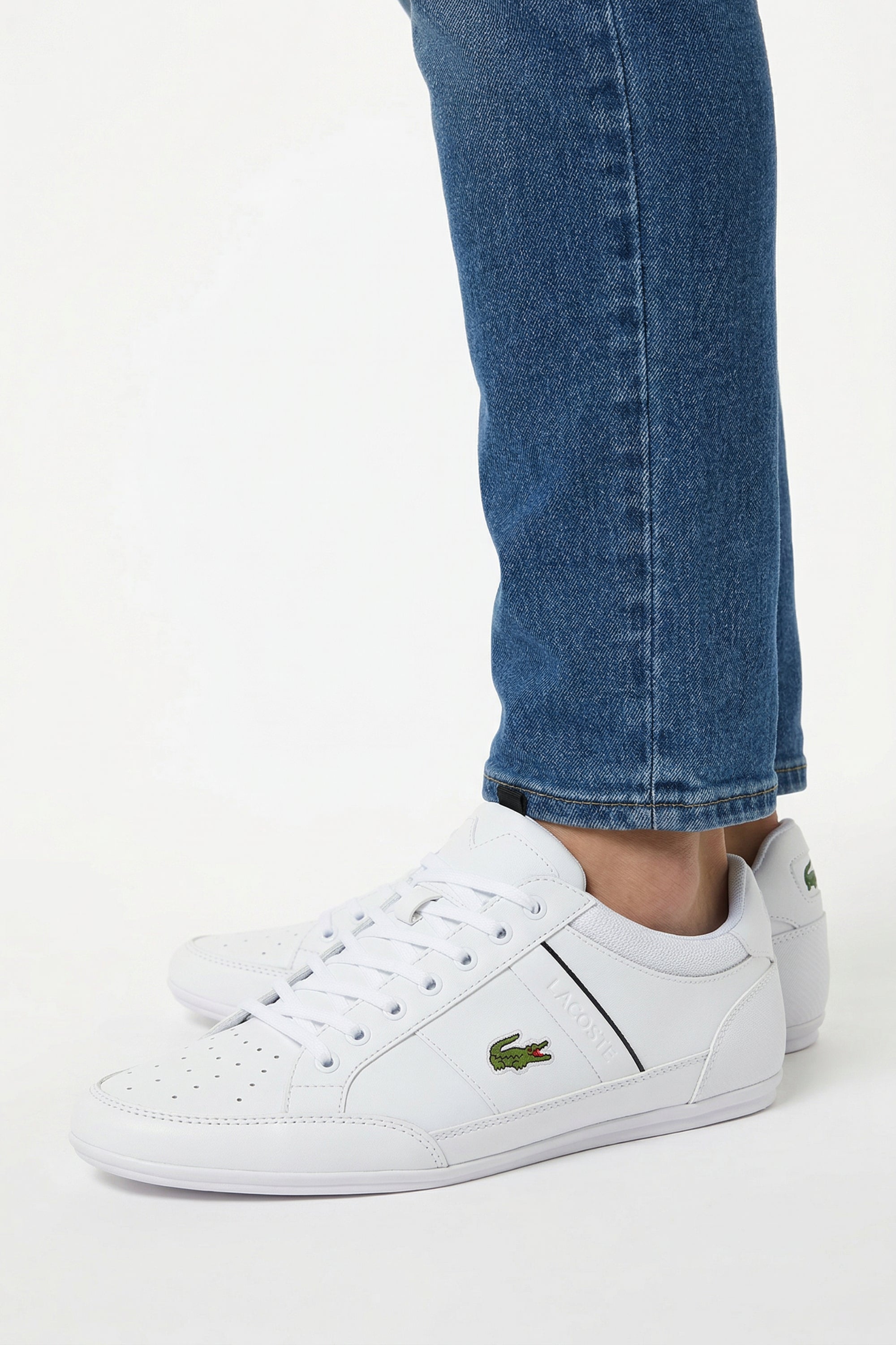 Sneakers basses Chaymon en cuir - White & Black