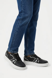 Sneakers L001 en cuir - Black & White