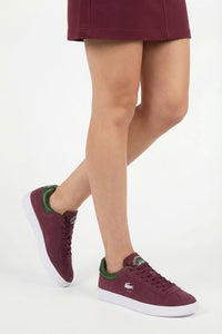 Sneakers Baseshot Lacoste x Roland-Garros en cuir - Dark Burgundy