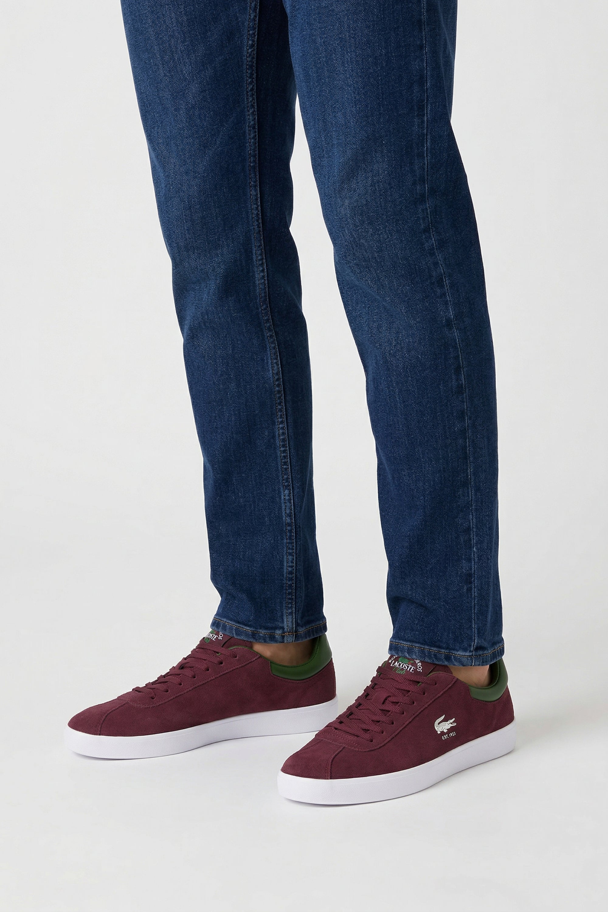 Sneakers Baseshot Lacoste x Roland-Garros en cuir - Dark Burgundy