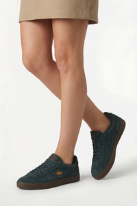 Sneakers Baseshot en daim - Dark Green & Gum