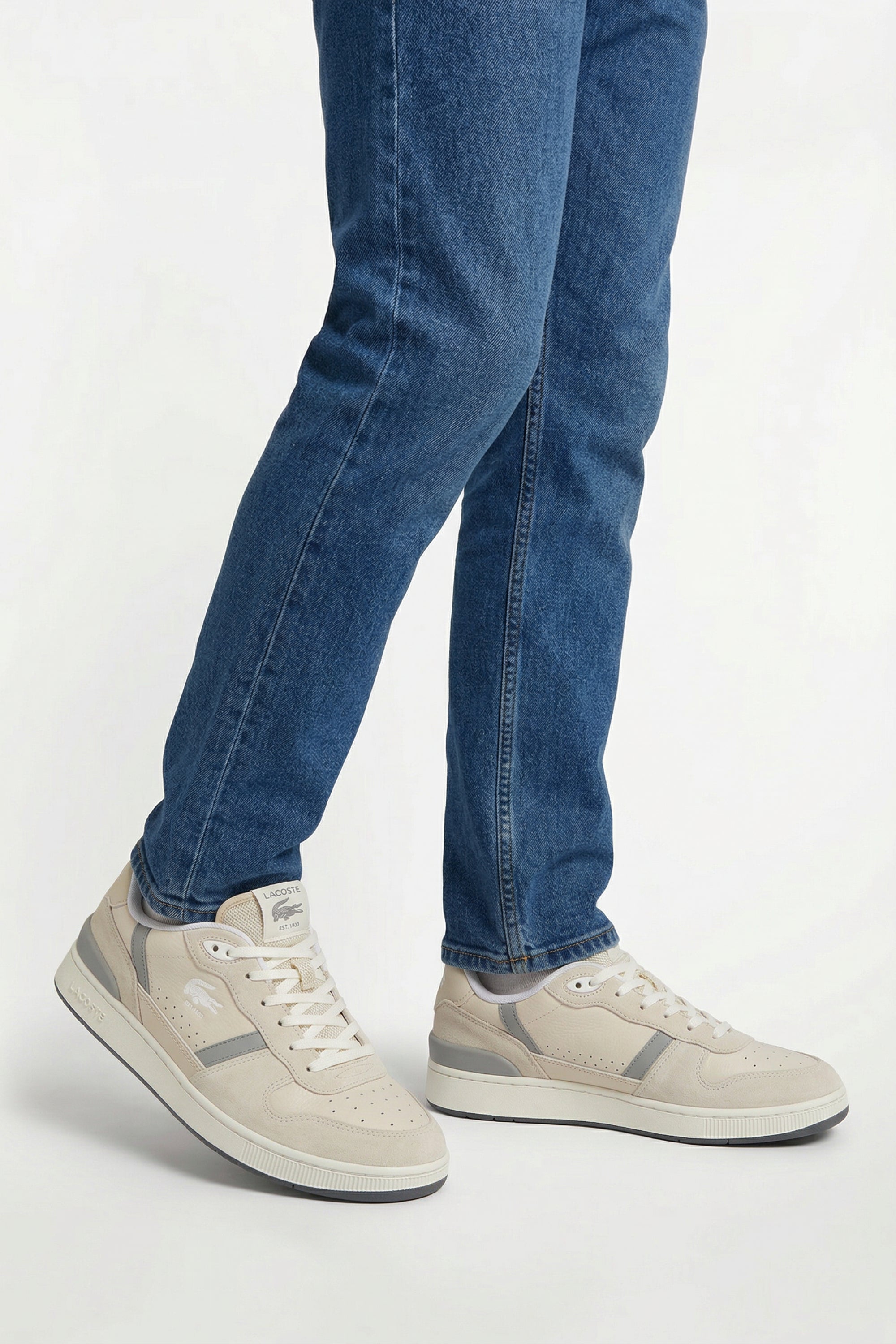 T-Clip Seten sneakers in suede - Off White & Grey