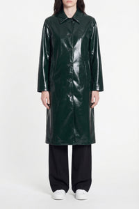 Trench coat boutonné en vinyle - Sinople