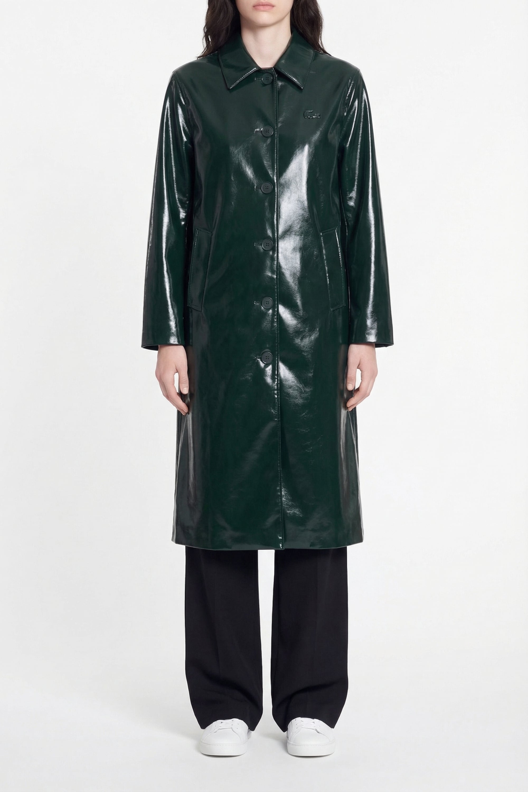 Trench coat boutonné en vinyle - Sinople