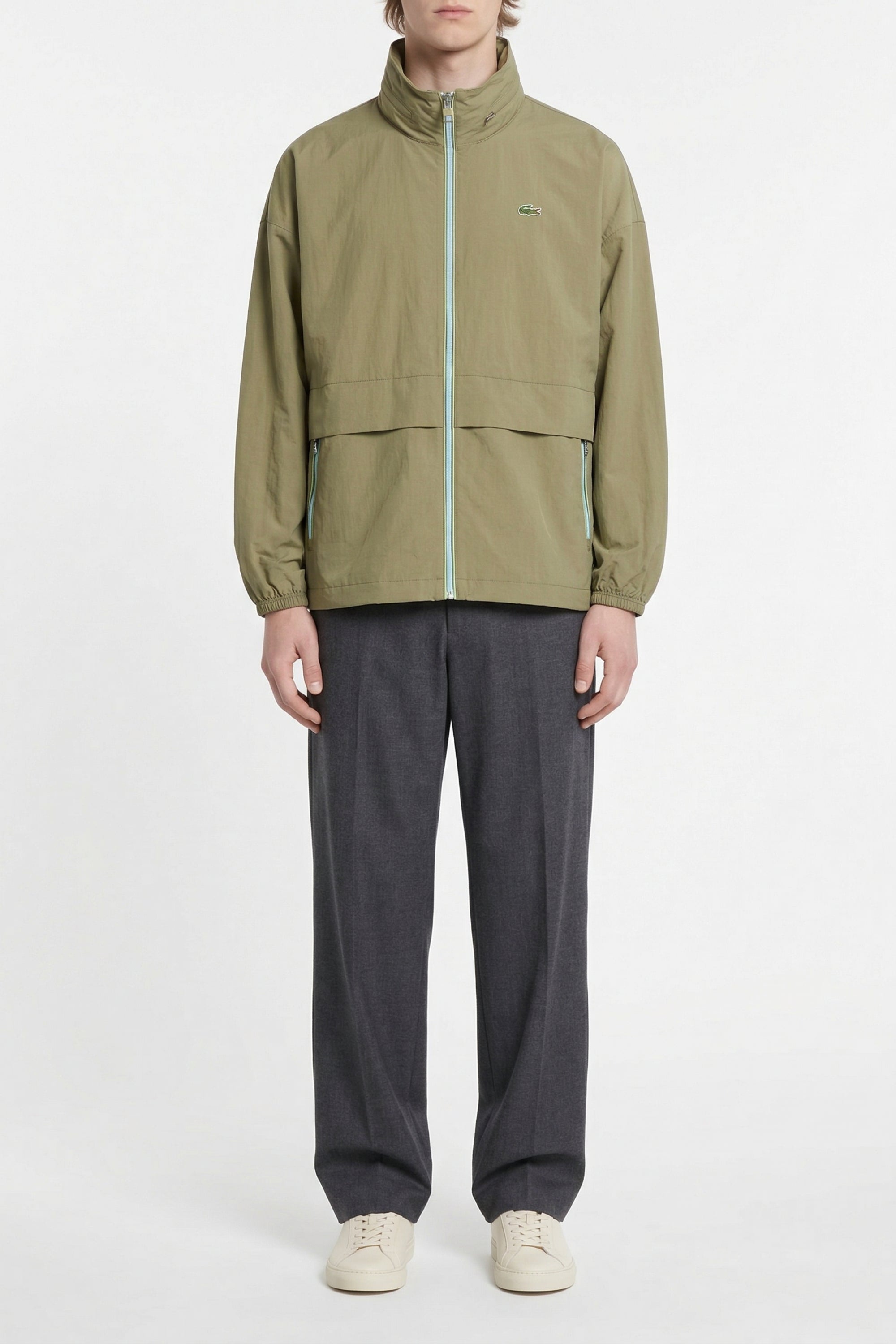 Veste coupe-vent déperlante à capuche amovible - Kaki