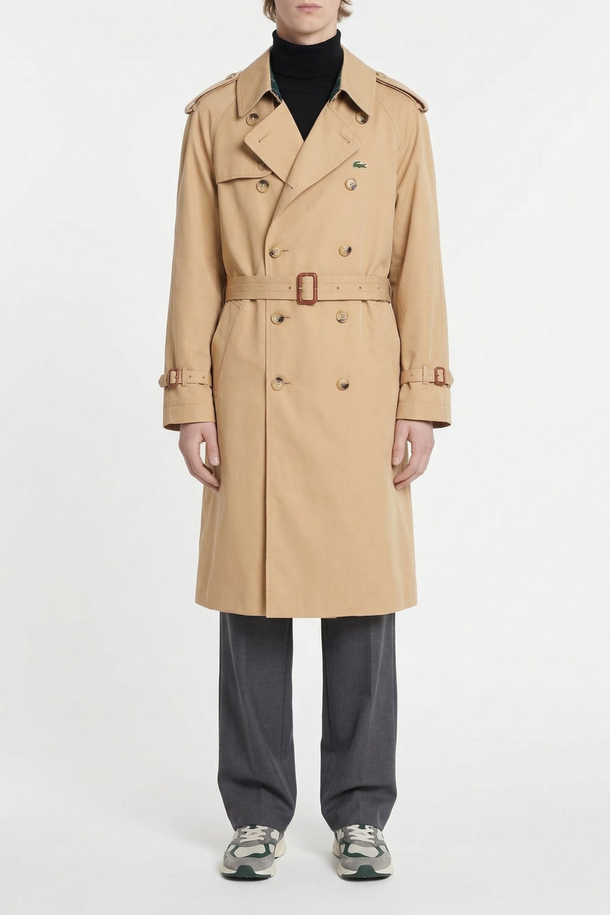 Water-repellent oversize trench coat - Croissant