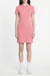 Polo dress in petit piqué - Tourmaline