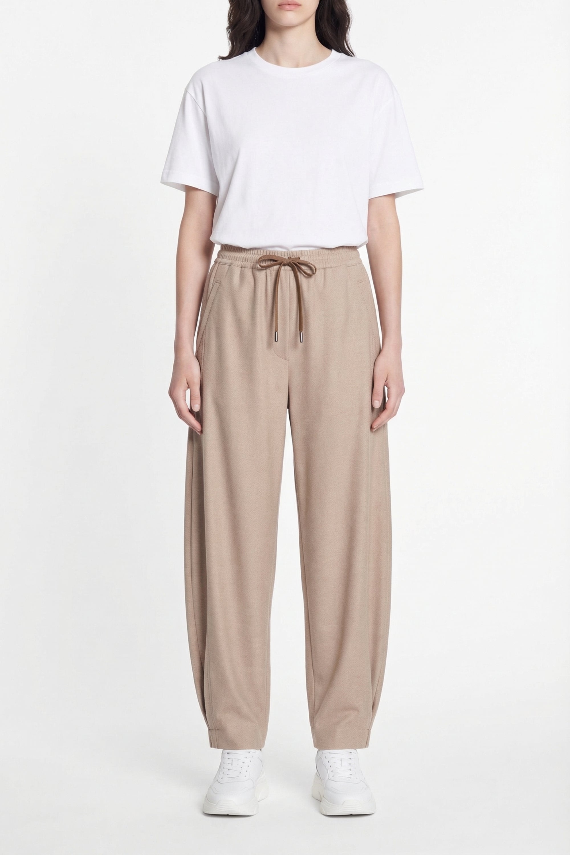 Pantalon large à poches - Albatre Chiné