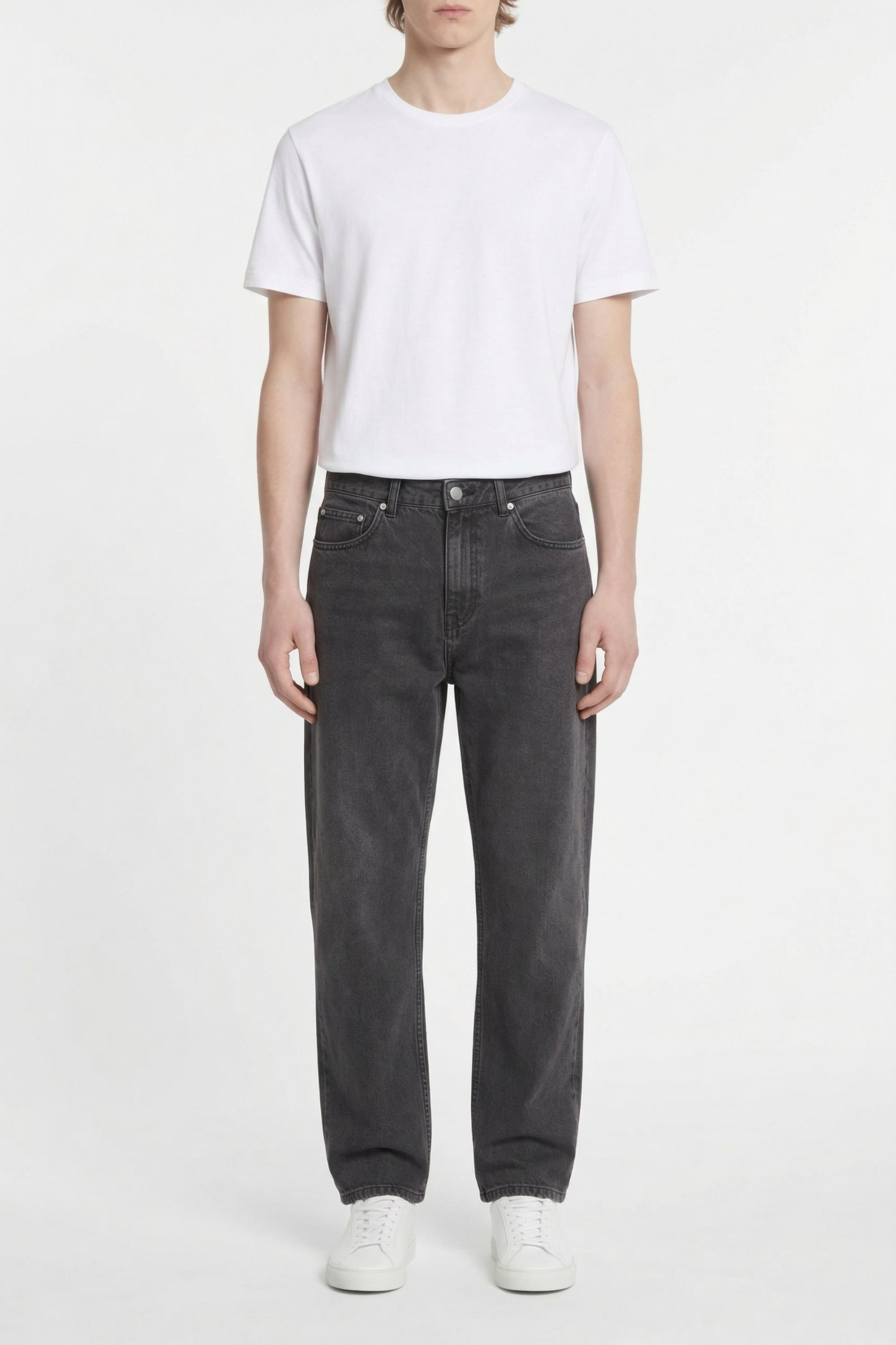 Straight-leg denim trousers - Eco Black