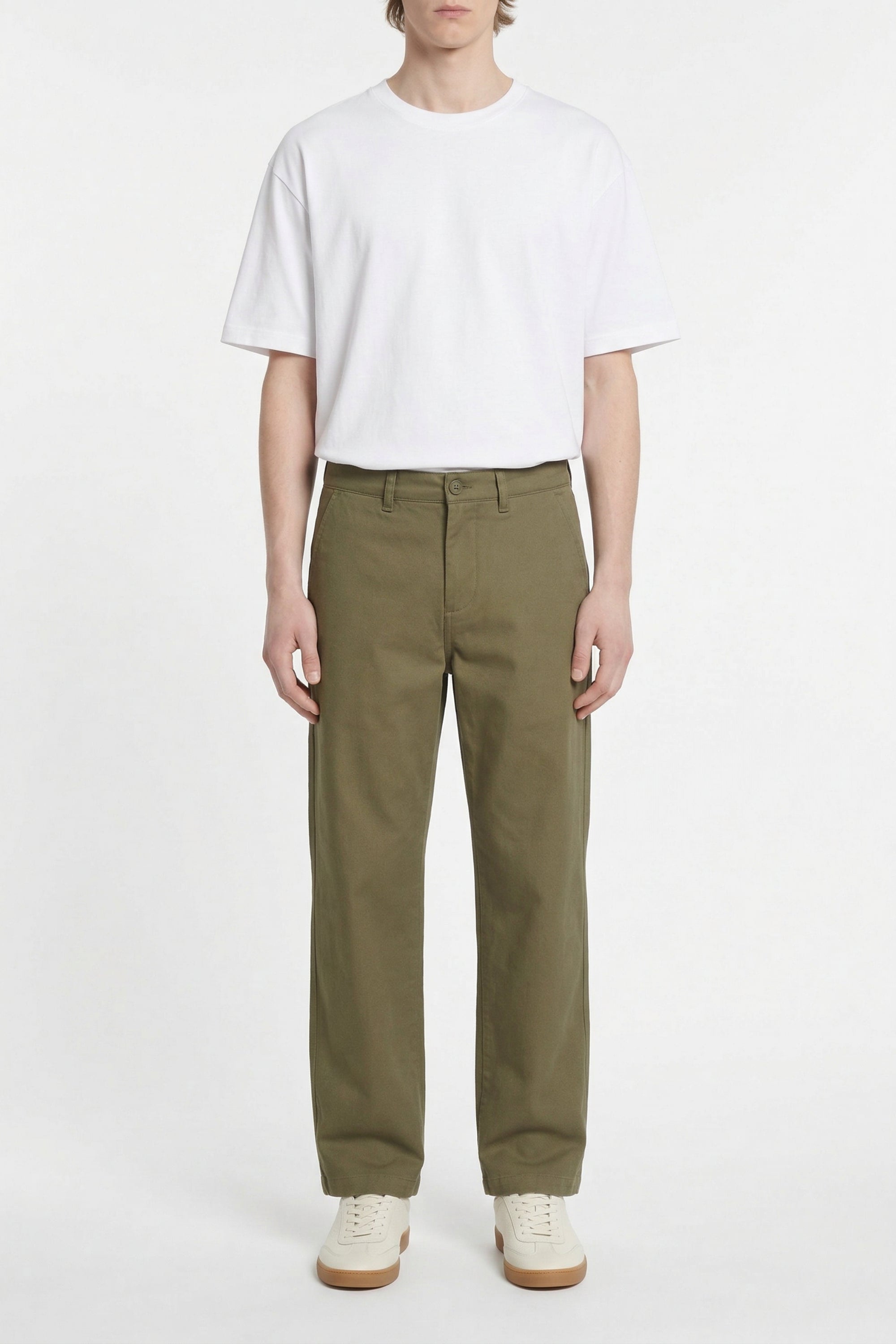 Pantalon chino droit - Kaki