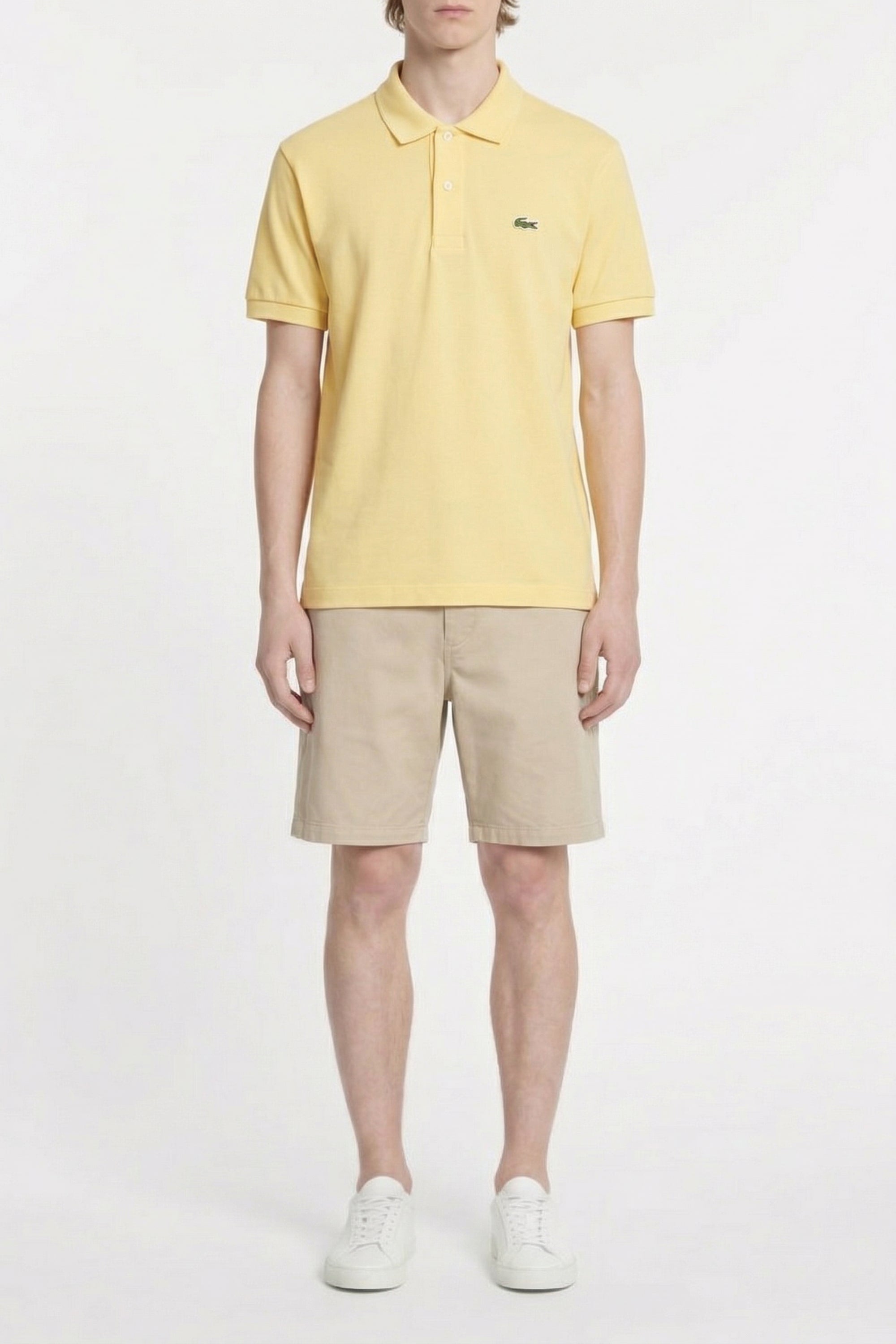 L.12.12 pique polo shirt - Cornsilk