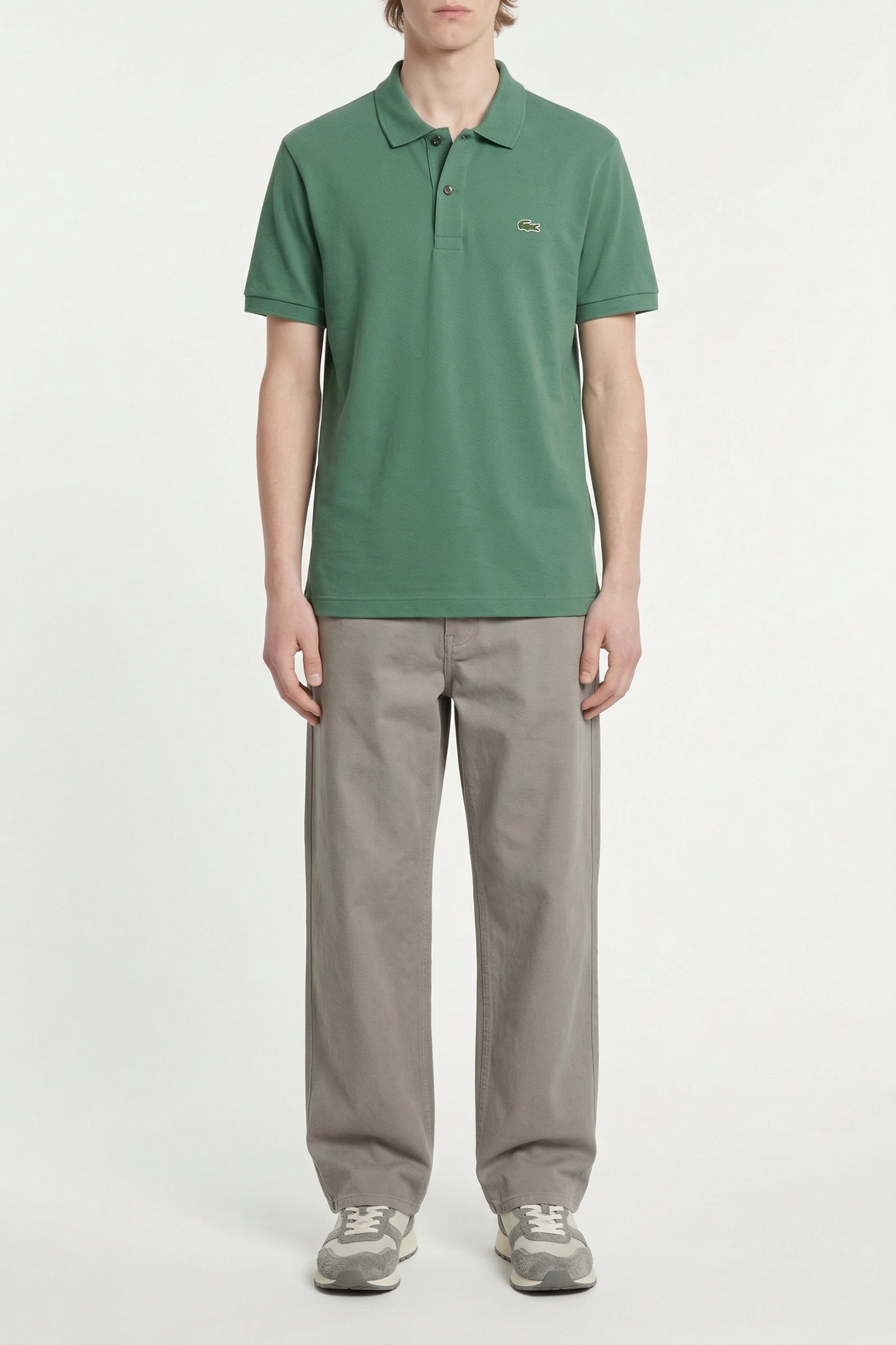 ZDOUBLON_Polo L.12.12 fitted in small pique - Frene