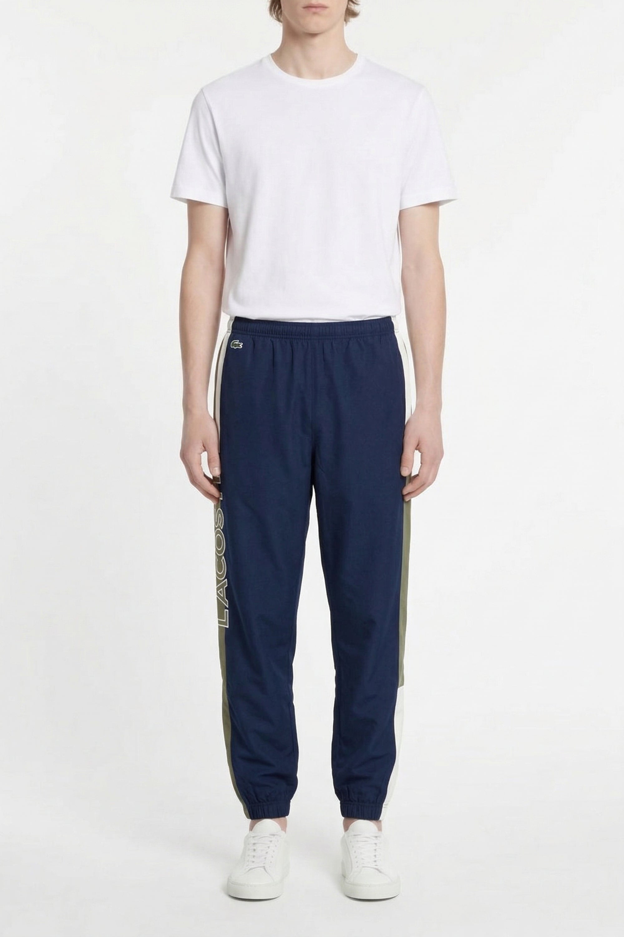 Elastic waist sweatpants - Navy & Khaki
