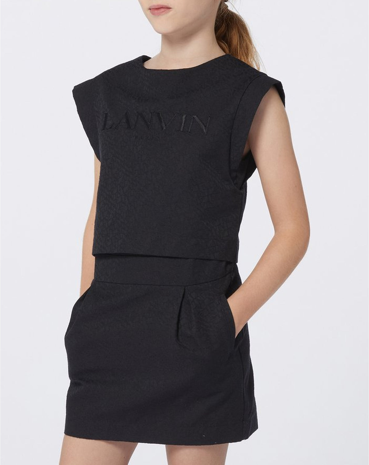 Robe à col rond - Noir