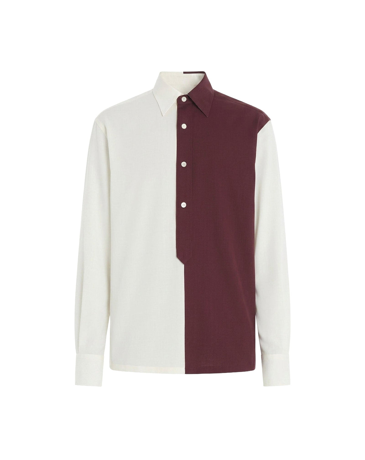 Chemise vareuse bicolore - Cinobre fonce